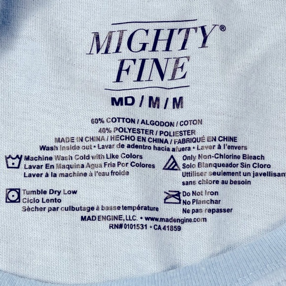 Mighty Fine size medium light blue dolphin in sunset crop top shirt NWT - Picture 2 of 7